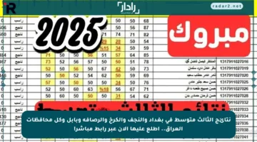 نتائج الثالث متوسط في بغداد والنجف والكرخ والرصافة وبابل وكل محافظات العراق.. اطلع عليها الآن عبر رابط مباشر!